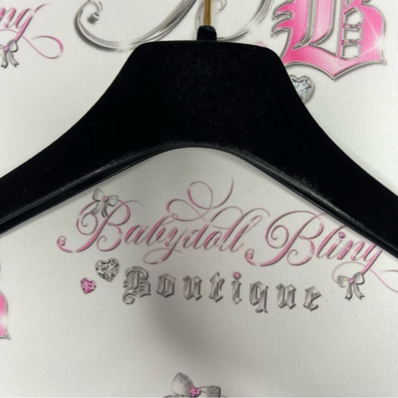 Authentic Chanel hanger velour velvet version plastic black gold logo emblem - Picture 15 of 16